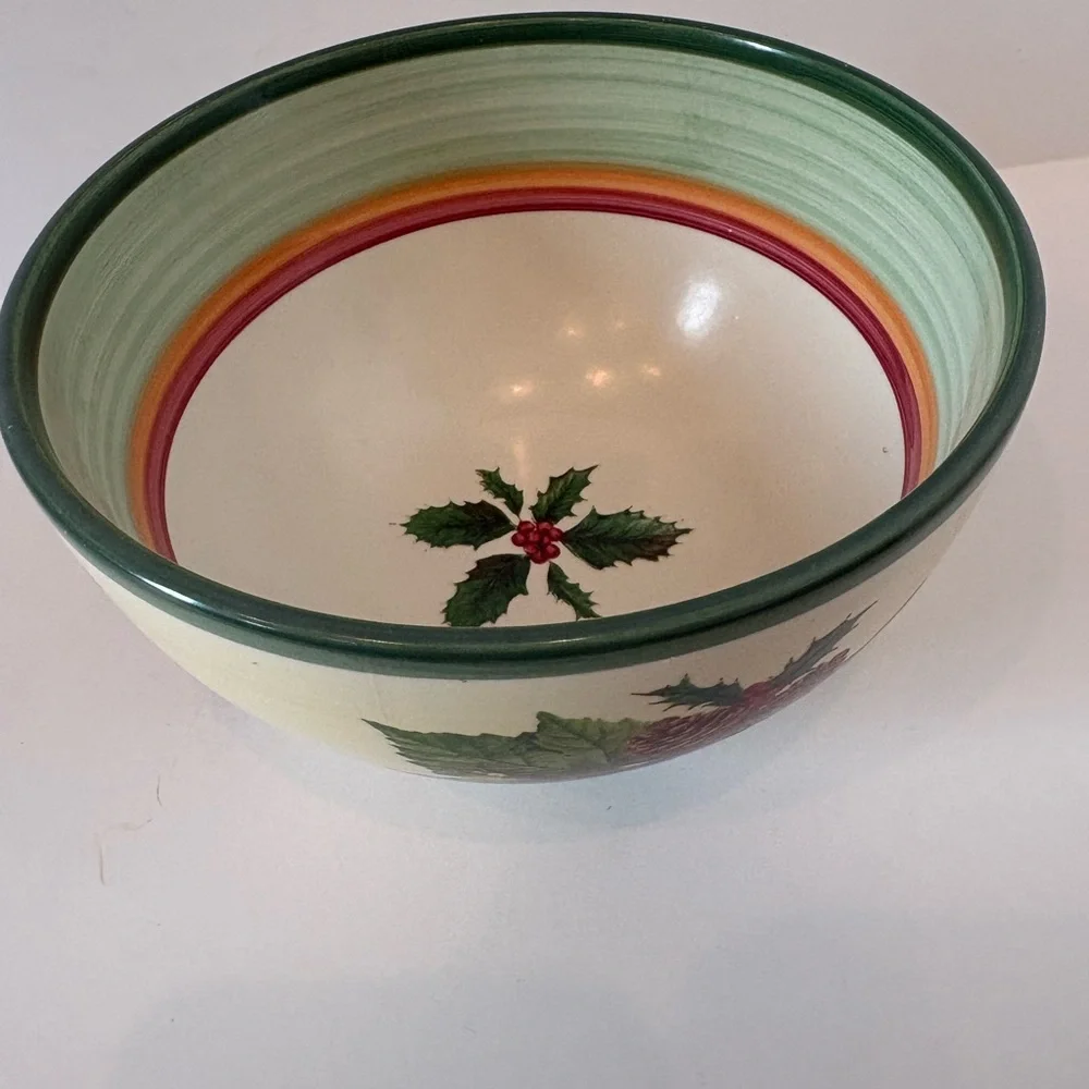 Villeroy & Boch French Noel Salad Rice Bowl Christmas Holiday 5 3/4” Fruit Nice